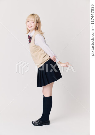 Blonde schoolgirl Blonde schoolgirl 117447059
