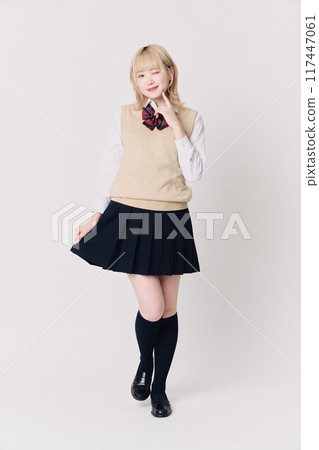 Blonde schoolgirl Blonde schoolgirl 117447061
