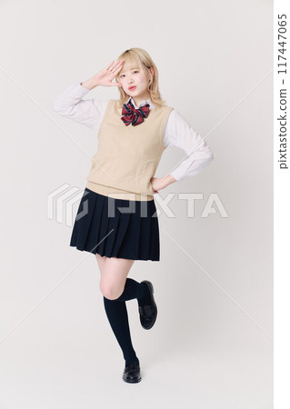 Blonde schoolgirl Blonde schoolgirl 117447065