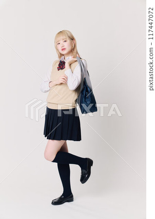 Blonde schoolgirl 117447072