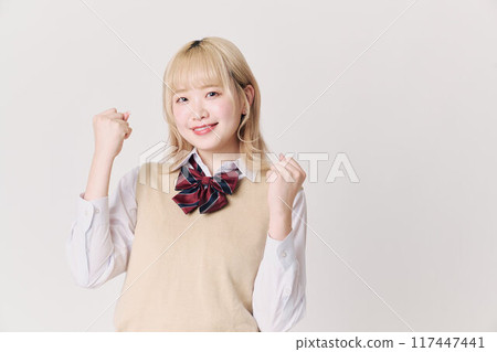 Blonde schoolgirl Blonde schoolgirl 117447441