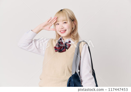 Blonde schoolgirl Blonde schoolgirl 117447453