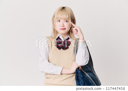 Blonde schoolgirl Blonde schoolgirl 117447458