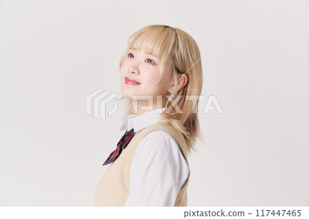 Blonde schoolgirl 117447465
