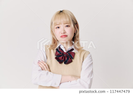 Blonde schoolgirl 117447479