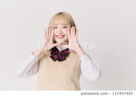 Blonde schoolgirl Blonde schoolgirl 117447493