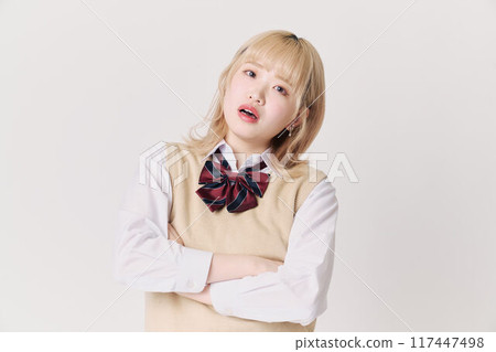 Blonde schoolgirl 117447498