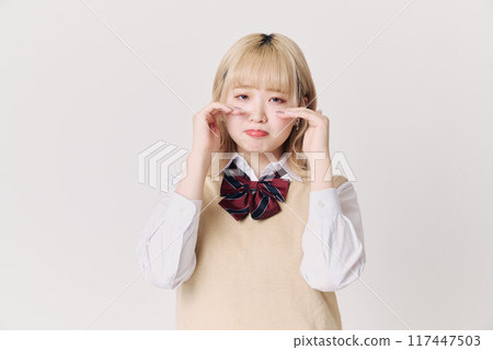 Blonde schoolgirl Blonde schoolgirl 117447503