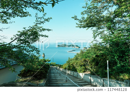 從小豆島富岡八幡神社眺望(天使之路方向) 從小豆島富岡八幡神社眺望(天使之路方向) 117448128