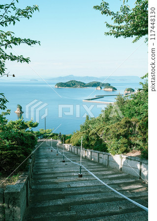從小豆島富岡八幡神社眺望(天使之路方向) 從小豆島富岡八幡神社眺望(天使之路方向) 117448130