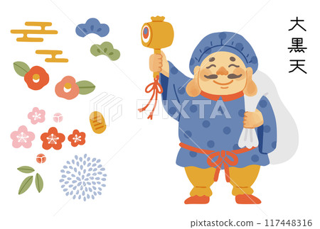 簡單可愛的大黑天插畫集 117448316