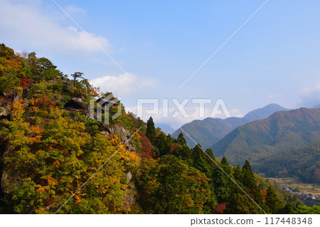 秋天、山寺、寶州山、立色寺 117448348
