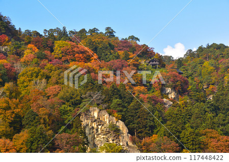 秋天、山寺、寶州山、立色寺 117448422