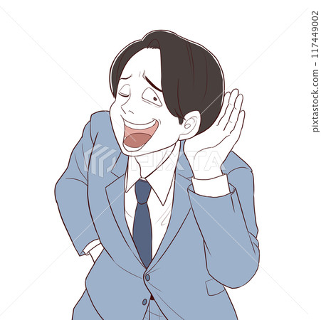 一個含糊其辭提問的商人 117449002