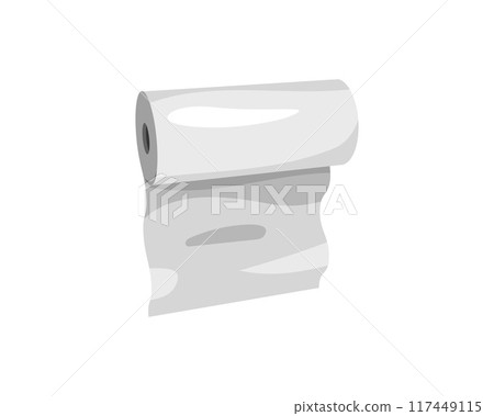 Textile roll vector icon. Paper tube illustration design for kitchen cleaning towel, carpet, scroll whatman, fabric. Textile roll vector icon. Paper tube illustration design for kitchen cleaning towel, carpet, scroll whatman, fabric. 117449115