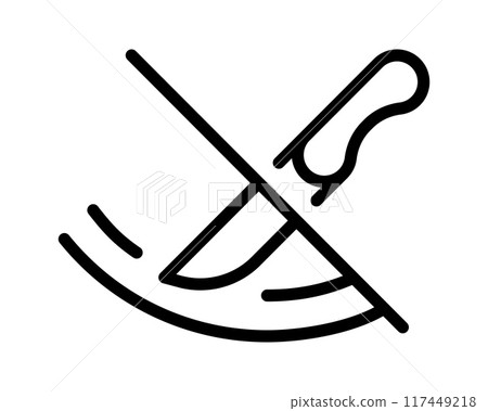 Scratched surface icon. Scratch resistant sign. Broken screen symbol. 117449218