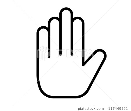 Hand Gesture Icon Line Simple Trendy Design. Hand Gesture Icon Line Simple Trendy Design. 117449331