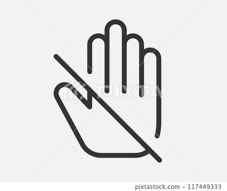 Hand Gesture Icon Line Simple Trendy Design. Hand Gesture Icon Line Simple Trendy Design. 117449333