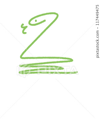 簡單蛇線畫插畫新年賀卡素材蛇年 117449475