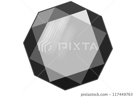 Black gemstone seen from above Black gemstone seen from above 117449763