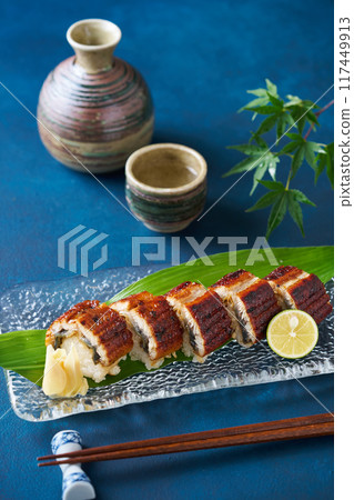 Eel stick sushi Eel stick sushi 117449913