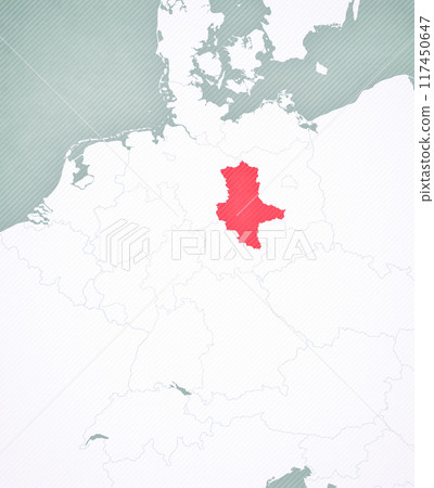 Map of Germany - Saxony-Anhalt 117450647