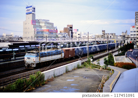 2006: EF665 freight train running on the Tokaido Line 117451091