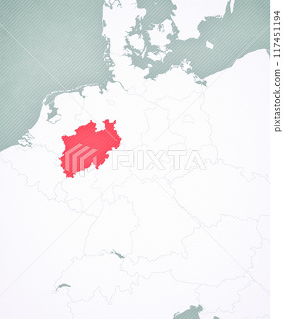 Map of Germany - North Rhine-Westphalia Map of Germany - North Rhine-Westphalia 117451194