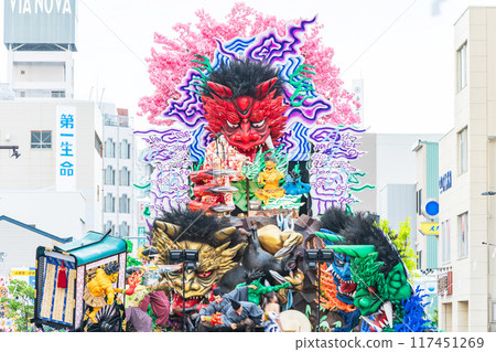 "Aomori Prefecture" Gorgeous float competition Hachinohe Sansha Taisai Summer 117451269