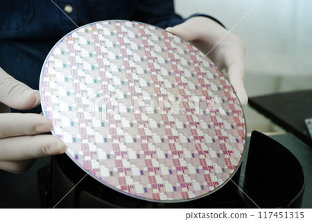 Silicon wafer for manufacturing semiconductor of integrated circuit. 117451315