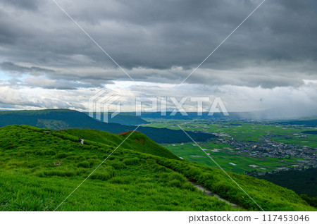 Aso on a cloudy day 117453046