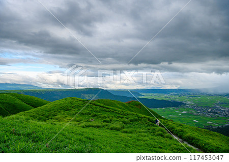 Aso on a cloudy day Aso on a cloudy day 117453047