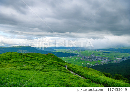 Aso on a cloudy day 117453049