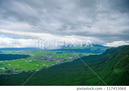 Aso on a cloudy day Aso on a cloudy day 117453068