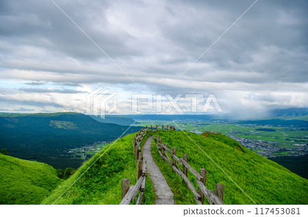 Aso on a cloudy day Aso on a cloudy day 117453081