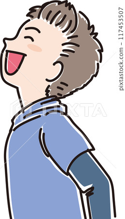 各年齡層的人_側身_微笑迎風_小學生_男孩_男孩 各年齡層的人_側身_微笑迎風_小學生_男孩_男孩 117453507