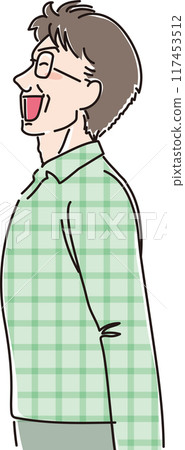 各年齡層的人_側身_微笑迎風_中年男士_40多歲_50多歲 各年齡層的人_側身_微笑迎風_中年男士_40多歲_50多歲 117453512