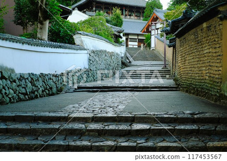 The back approach to Todaiji Temple's Nigatsudo Hall in the early morning The back approach to Todaiji Temple's Nigatsudo Hall in the early morning 117453567