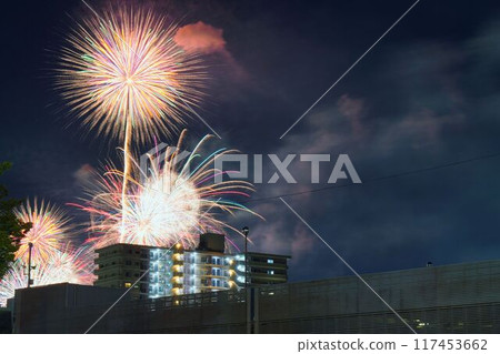 Fireworks seen from the apartment Fireworks seen from the apartment 117453662