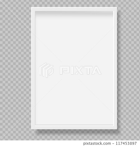 Empty white picture frame mockup template Empty white picture frame mockup template 117453897