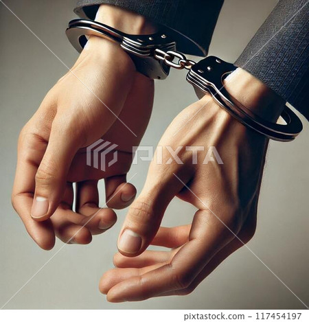 戴著手銬的手 117454197