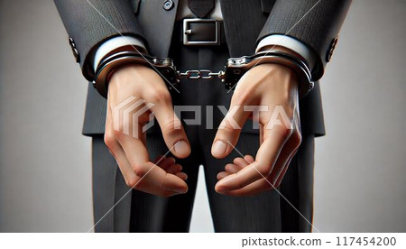 戴著手銬的手 117454200