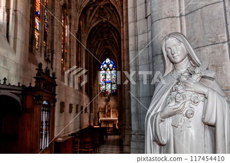 Church Saint-Foy of Conches-en-Ouche, normandy, France 117454410