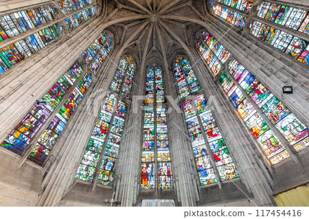 Church Saint-Foy of Conches-en-Ouche, normandy, France Church Saint-Foy of Conches-en-Ouche, normandy, France 117454416