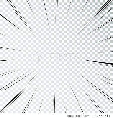 Manga lines. Comics book action. Speed lines frame. Vector carton retro 117454514