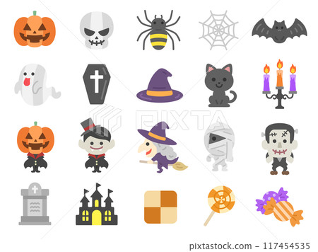 萬聖節圖示插圖集 117454535