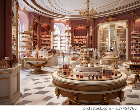 Luxurious Parfume and Cosmetics Store Cartoon Style AI Artwork Luxurious Parfume and Cosmetics Store Cartoon Style AI Artwork 117454766