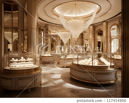 Luxury Very Elegant Jewellery Store AI Artwork Luxury Very Elegant Jewellery Store AI Artwork 117454808