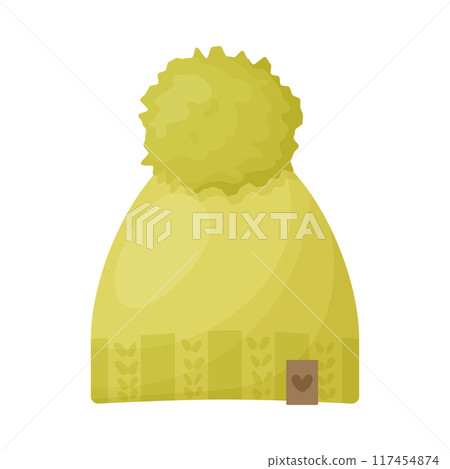 Winter children knitted hat 117454874