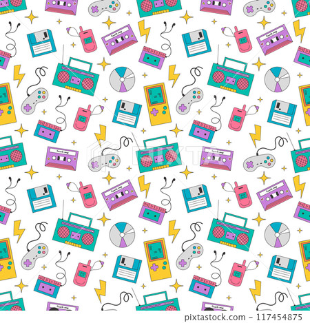 Y2k doodle pattern Y2k doodle pattern 117454875